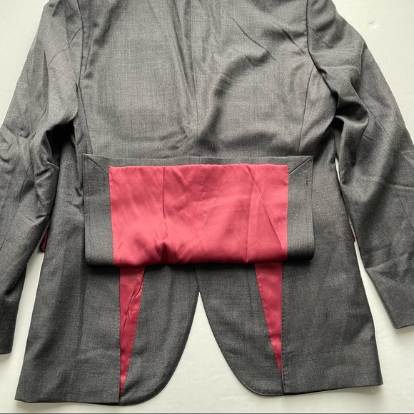 Spier & Mackay Contemporary Fit 100% Wool Fully Lined Blazer Sport Coat Gray 40L - Picture 5 of 12